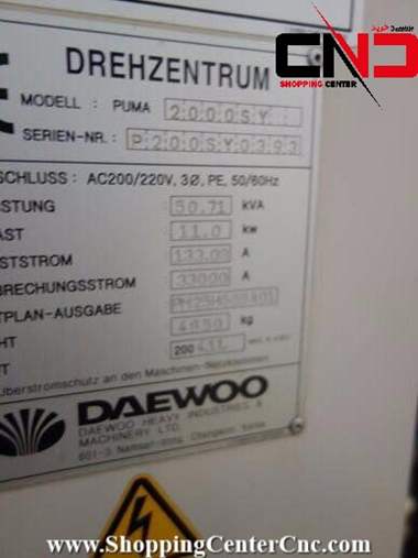 تراش سی ان سی شش محور Doosan Puma 2000sy ساخت کره جنوبی